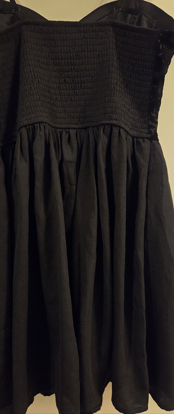 Band of Gypsies Womens L Black Dress  Adjustable Spaghetti Strap Mini Goth Boho - Picture 2 of 8